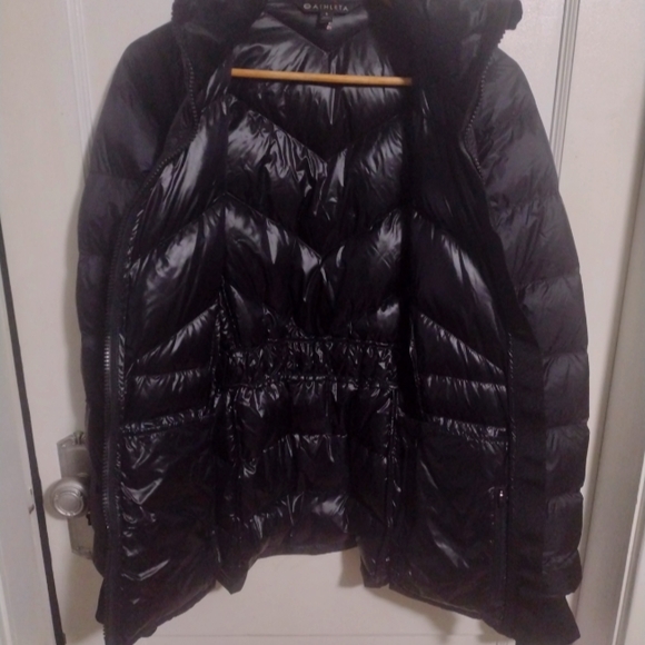 Athleta Black Puffer Jacket Women's Size Small - Picture 9 of 12